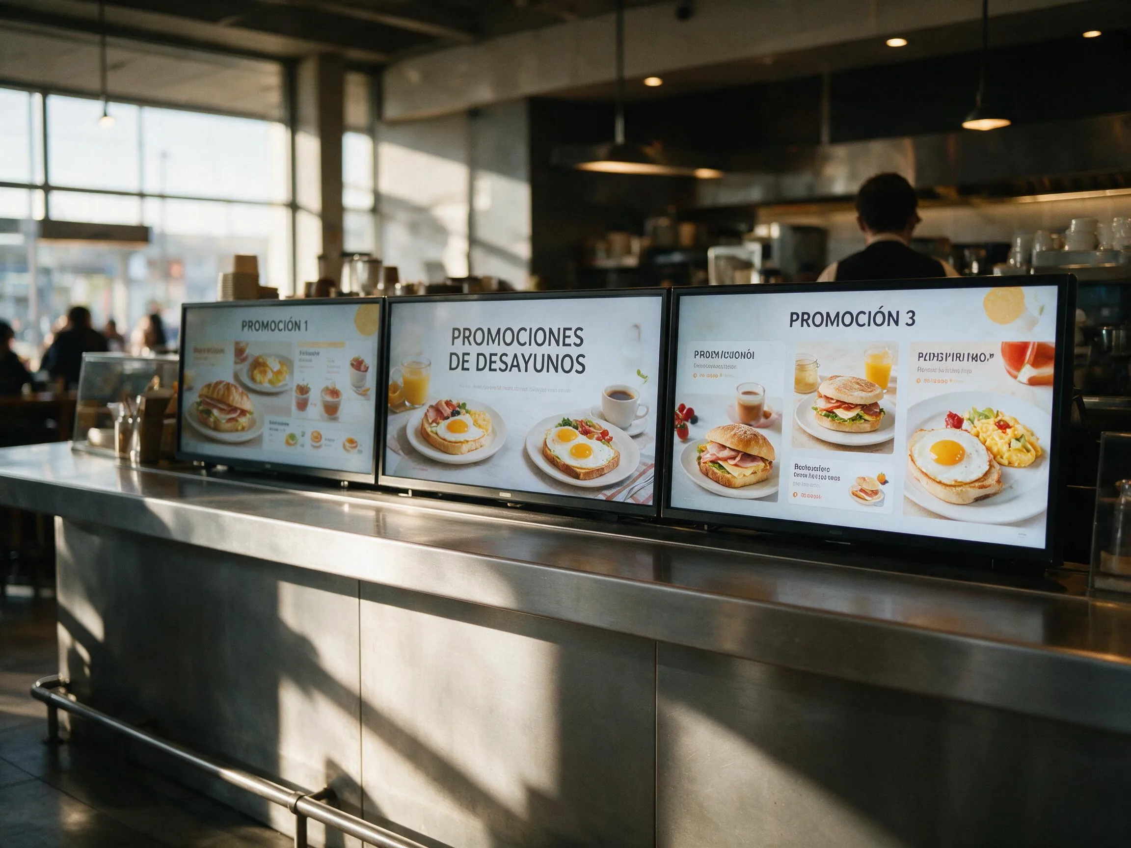 Carta y promociones en cafetería